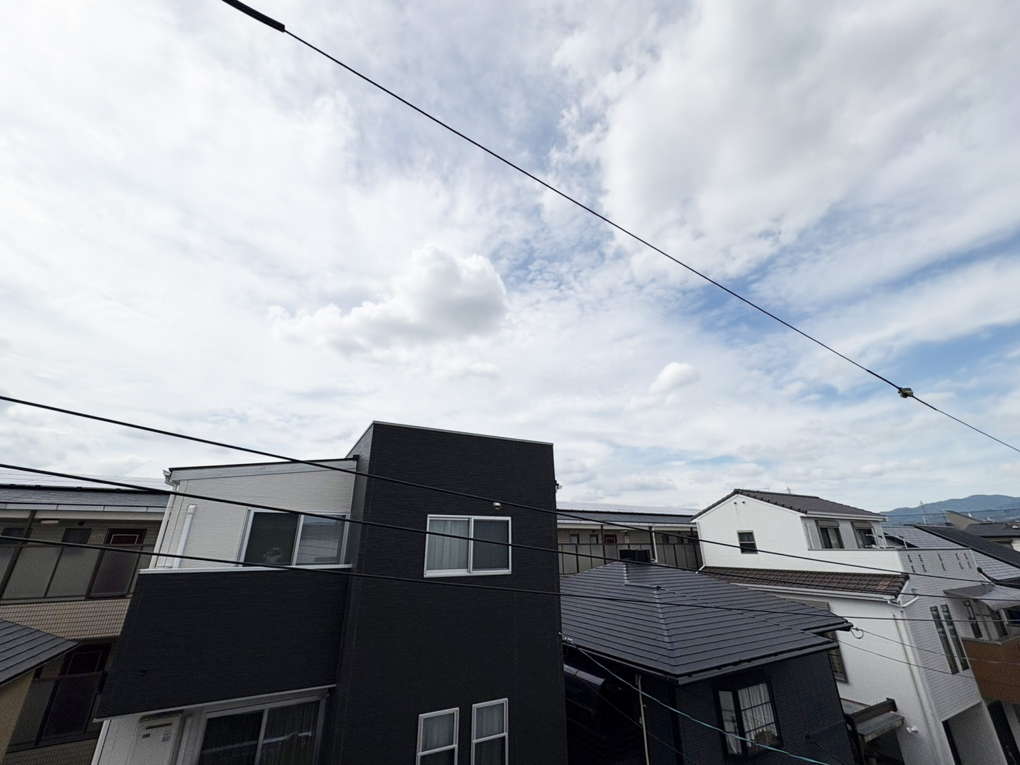 高槻市永楽町新築戸建の展望|西側バルコニーからの西向き眺望です。