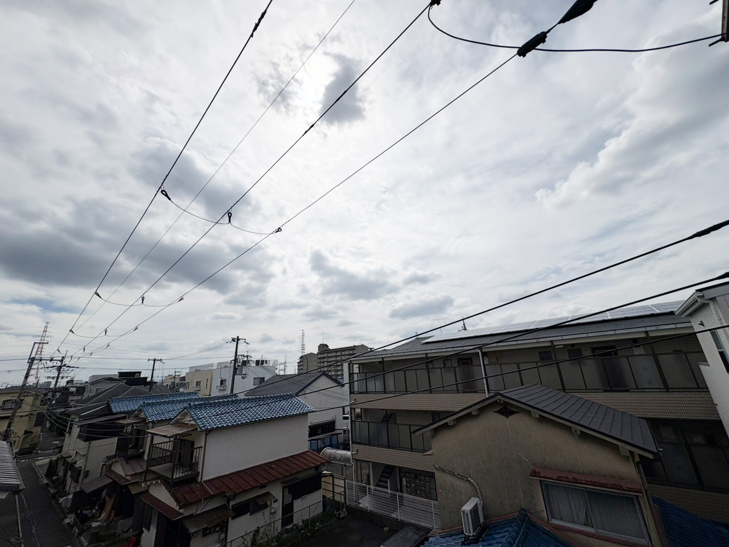 高槻市永楽町新築戸建の展望|西側バルコニーからの西向き眺望です。