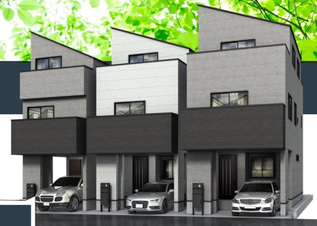 横浜市西区霞ケ丘 新築戸建て【仲介手数料無料】の外観パース