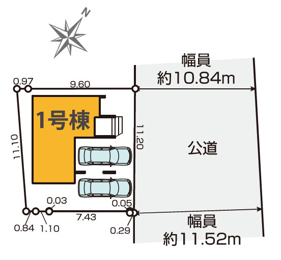 ケイアイグレイス　静岡市駿河区小黒2期　全1棟の区画図|2台駐車可能スペースあります♪