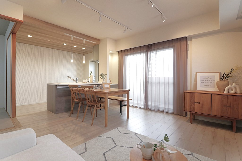 ライオンズマンション沢之町ガーデンタワーの居間・リビング