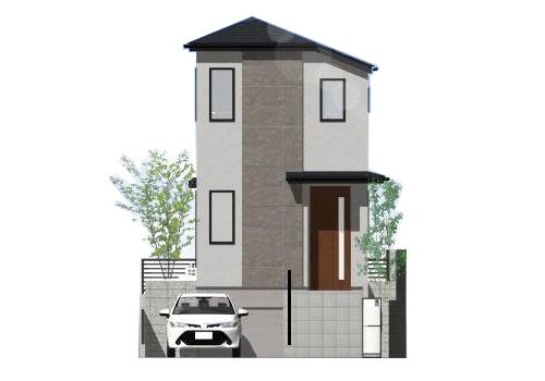 宅地分譲［杉並区和田１丁目］の完成予想図|■建物プラン例（完成予想図Ａ）建物面積：90.44㎡（27.35坪）、建物価格：3090万円 ※別途、外構工事費・付帯工事費・諸費用等が必要となります　※当該プランの採用および変更は自由に可能です