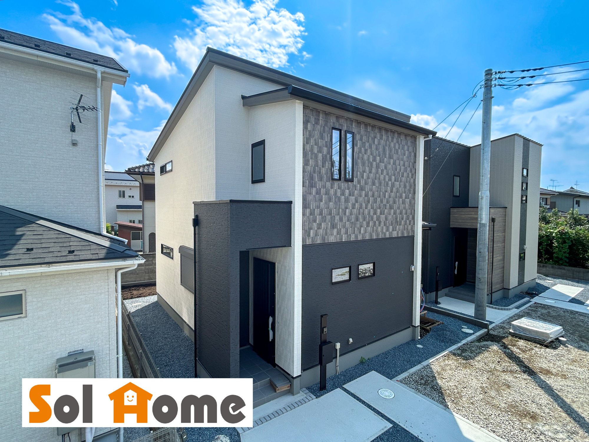 伊勢崎市安堀町第5期　新築住宅全1棟の外観：施工例|同社施工例