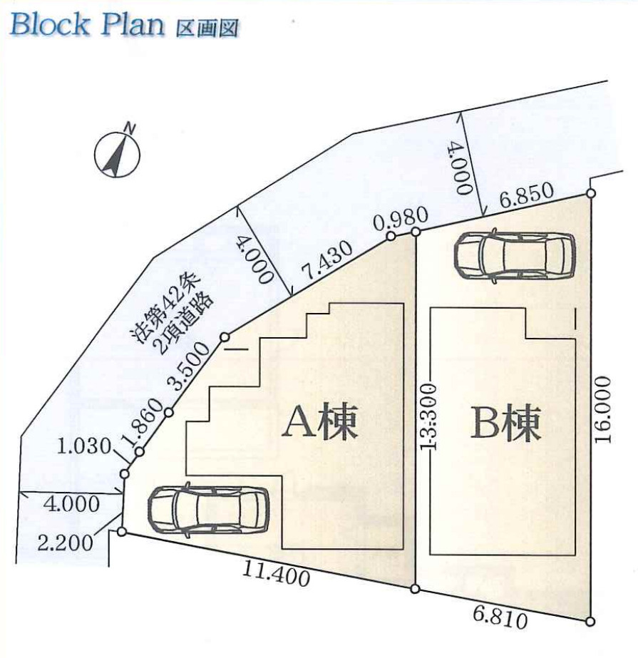 横浜市南区清水ヶ丘 新築戸建て【仲介手数料無料】の区画図