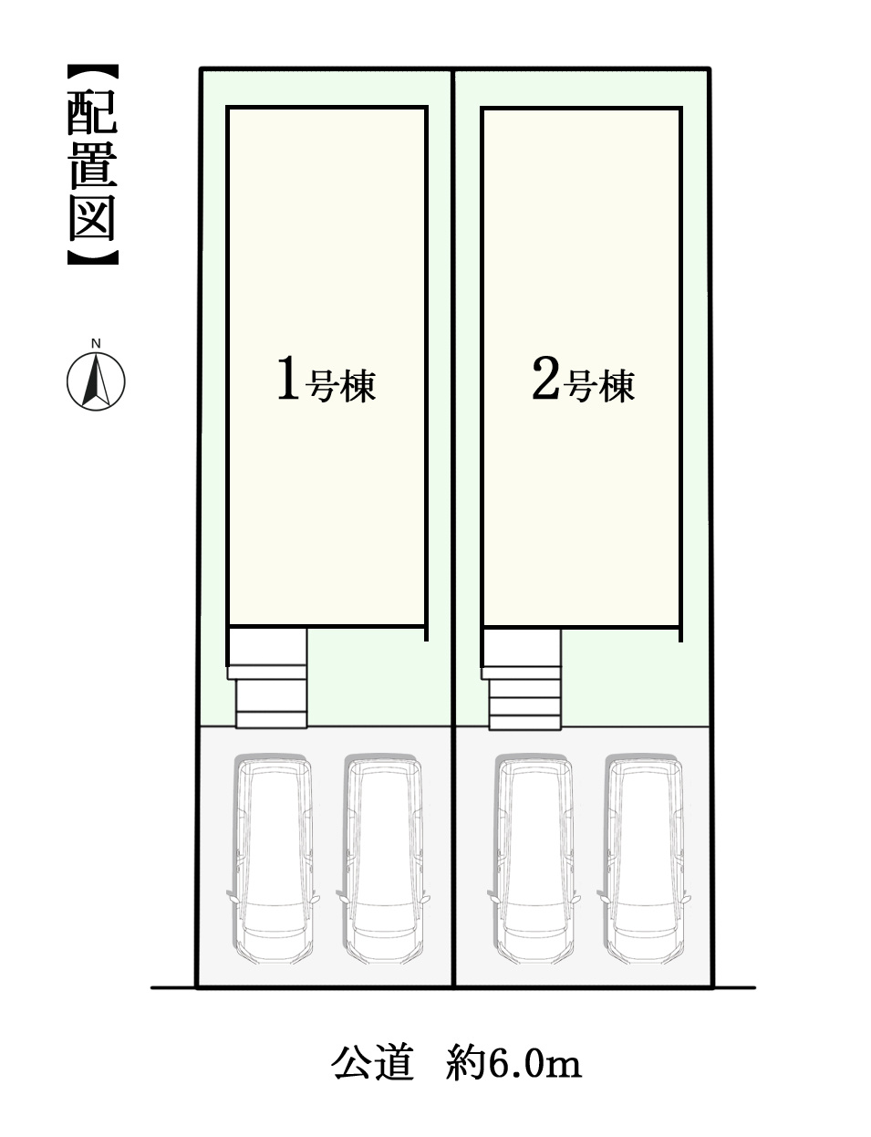 【春日井市月見町Ⅱ 2号棟】小学校4分/LDK20帖超の区画図|全体区画図