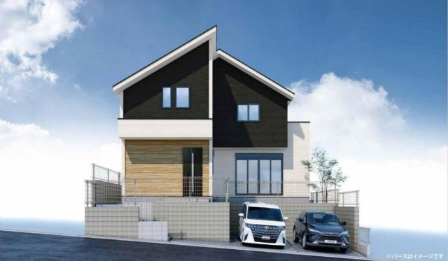 横浜市緑区北八朔町 新築戸建て【仲介手数料無料】カースペース2台の外観パース