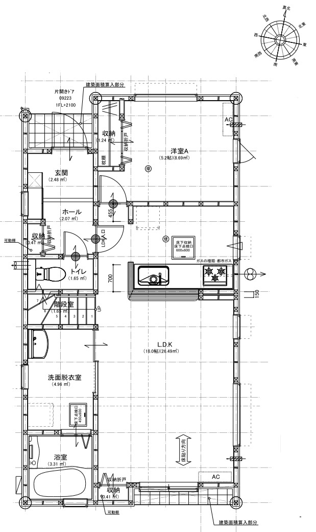 リーブルガーデン　葵区城北２丁目４期　全2棟の間取り|2号棟
1階間取り図
