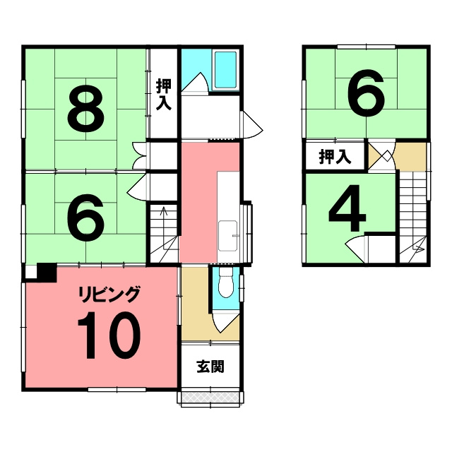 登別市美園町5丁目2-1　中古住宅の間取り
