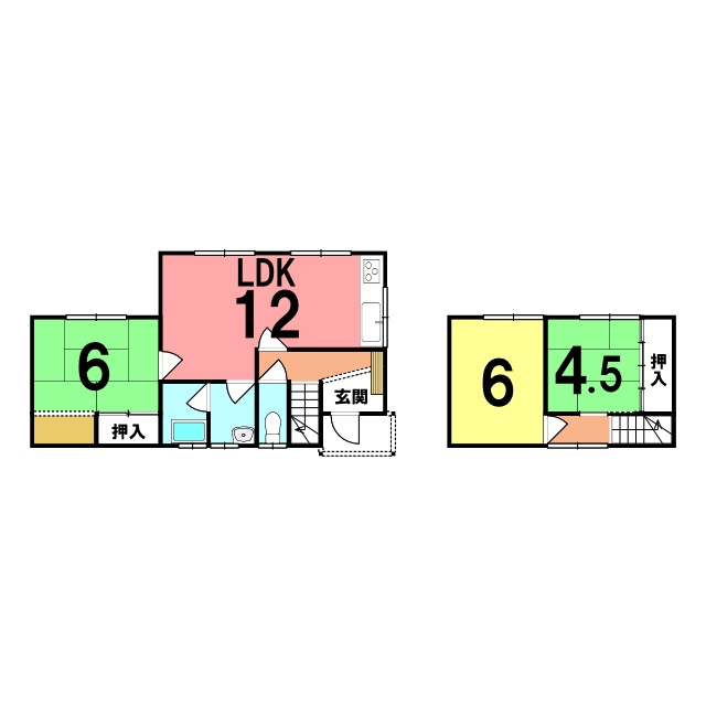 登別市幌別町4丁目23-1他3棟　収益戸建　4棟一括販売の間取り
