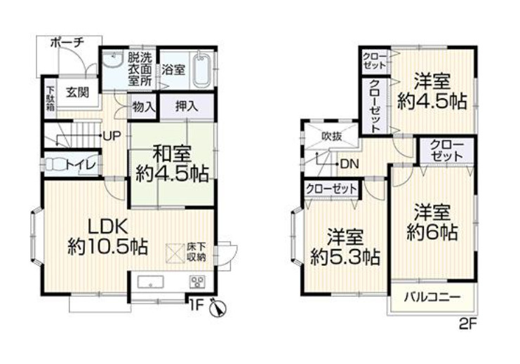 横浜市旭区上川井町 中古戸建て【仲介手数料無料】の間取り