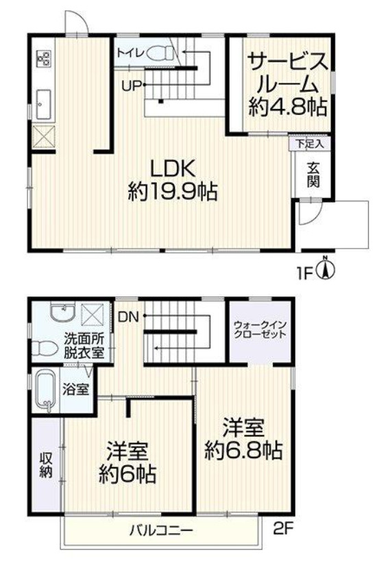 横浜市旭区中白根2丁目　中古戸建【仲介手数料半額】の間取り