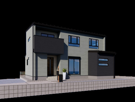 【田部井町2丁目16区画　15号棟　建物外観イメージパース】
