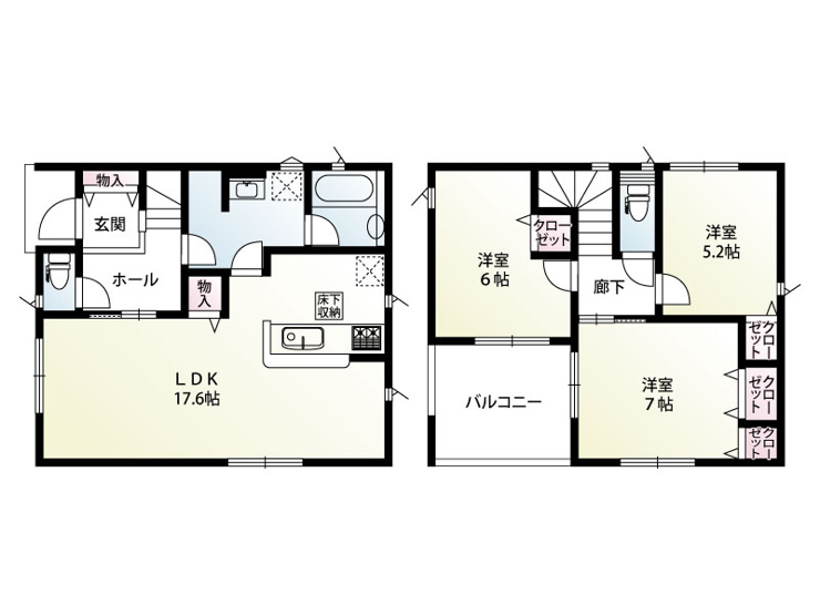 さいたま市岩槻区仲町２丁目　新築一戸建て　２号棟