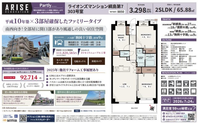 ライオンズマンション綱島第7の間取り