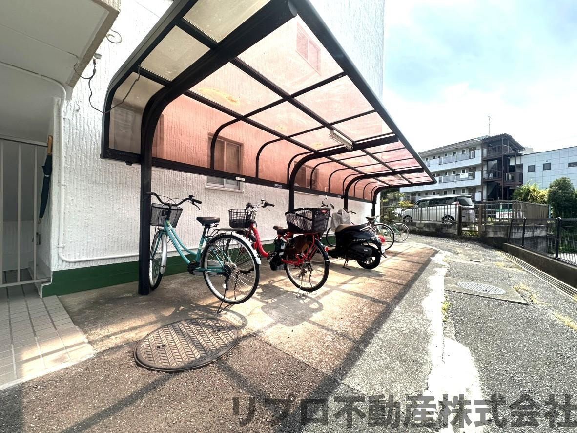 チェリーハイツの駐輪場|敷地内駐輪場。駅までのアクセス良好！