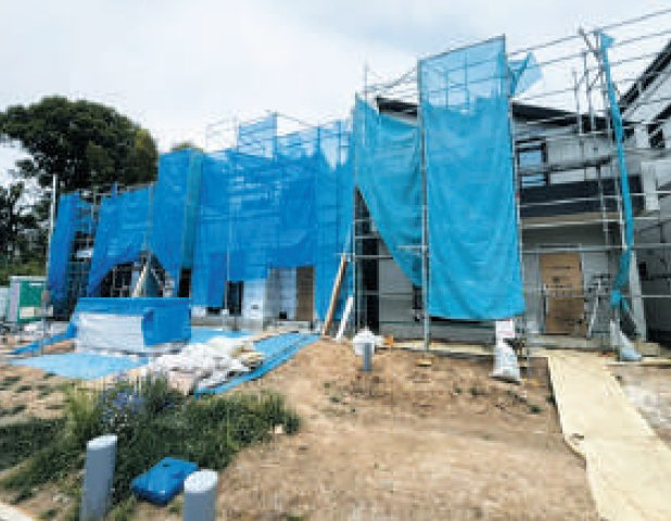 横浜市緑区長津田町　新築戸建【仲介手数料無料】カースペース3台の外観