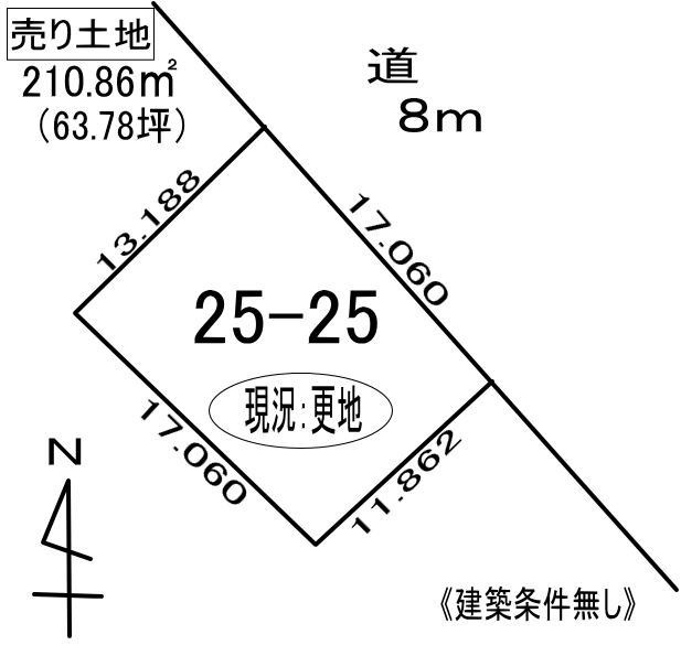 登別市新生町5丁目25-25　土地の外観