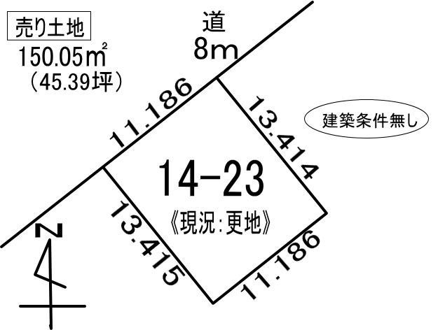 登別市中央町1丁目14-23　土地の外観