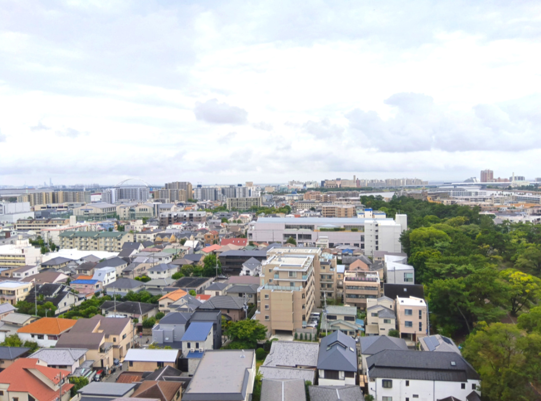 夙川グランドハイツの展望|14階から望む南向きの景色です