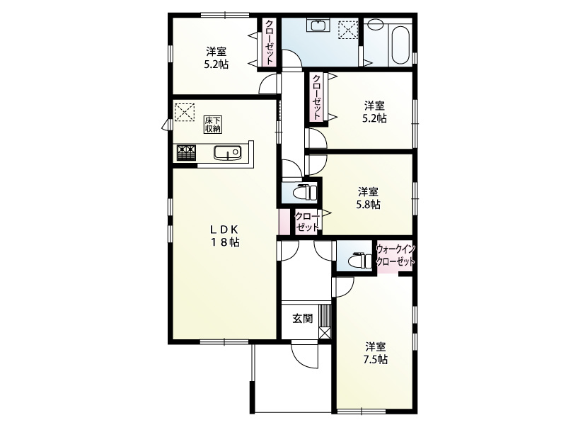 2号棟　敷地面積　300.99㎡（91.04坪）
　　　  建物面積　95.64㎡（28.93坪）