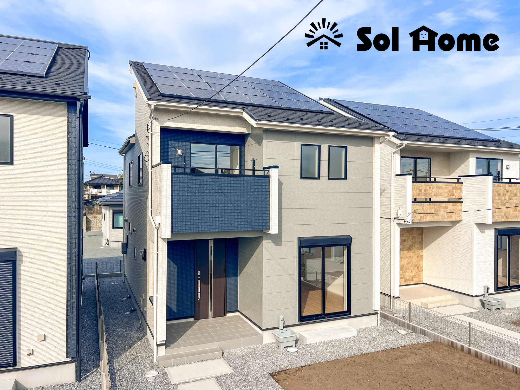 宇都宮市江曽島町1268　新築住宅全６棟の外観|◆本日のご案内も大歓迎です♪◆ 図面や写真では分からない部分を不動産のプロが丁寧にご説明いたします！！ 年中無休のソルホームはいつでもお問い合わせをお待ちしております♪
