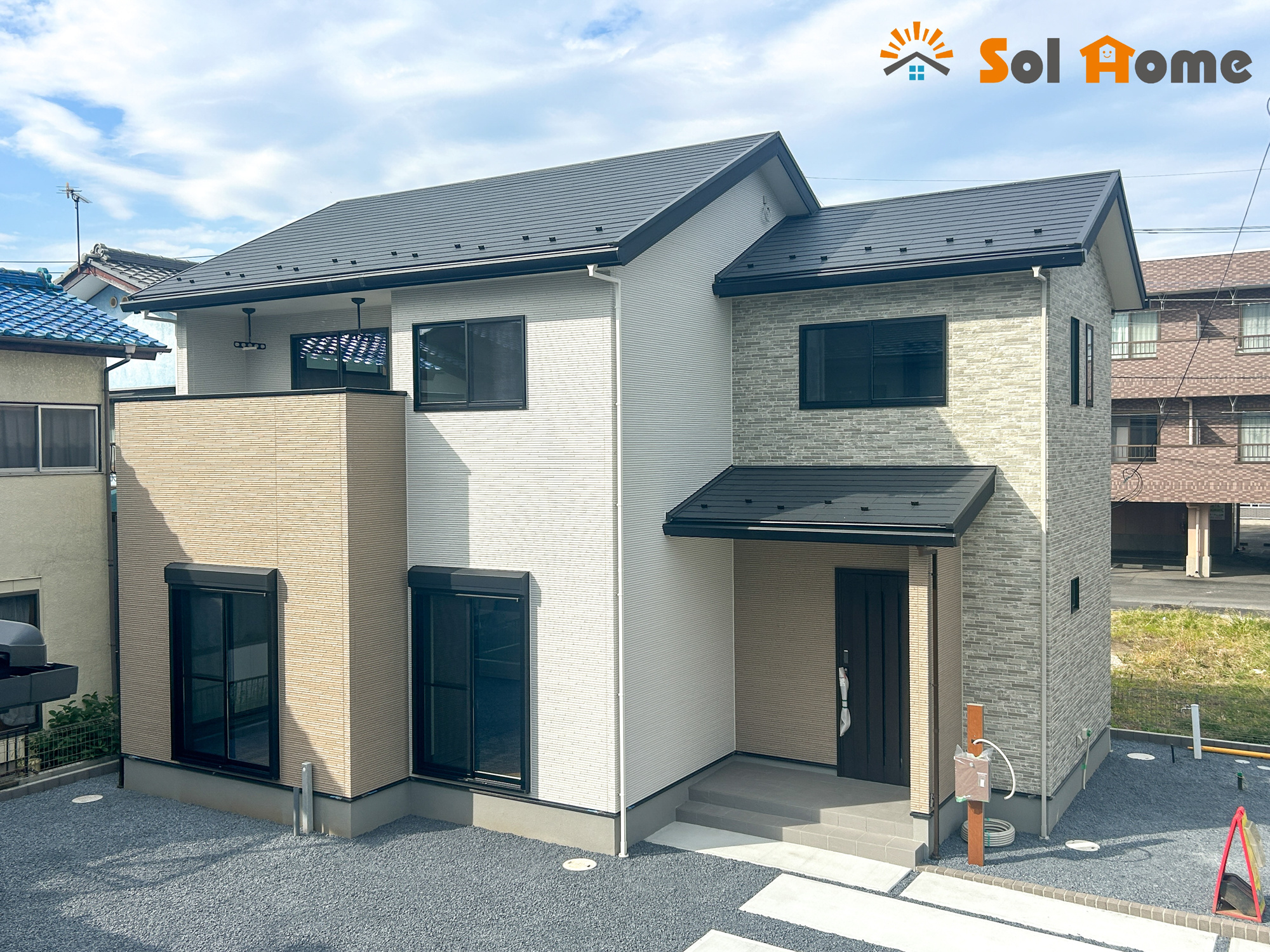 前橋市小相木町第10期　新築住宅全1棟の外観|◆本日のご案内も大歓迎です♪◆ 図面や写真では分からない部分を不動産のプロが丁寧にご説明いたします！！ 年中無休のソルホームはいつでもお問い合わせをお待ちしております♪