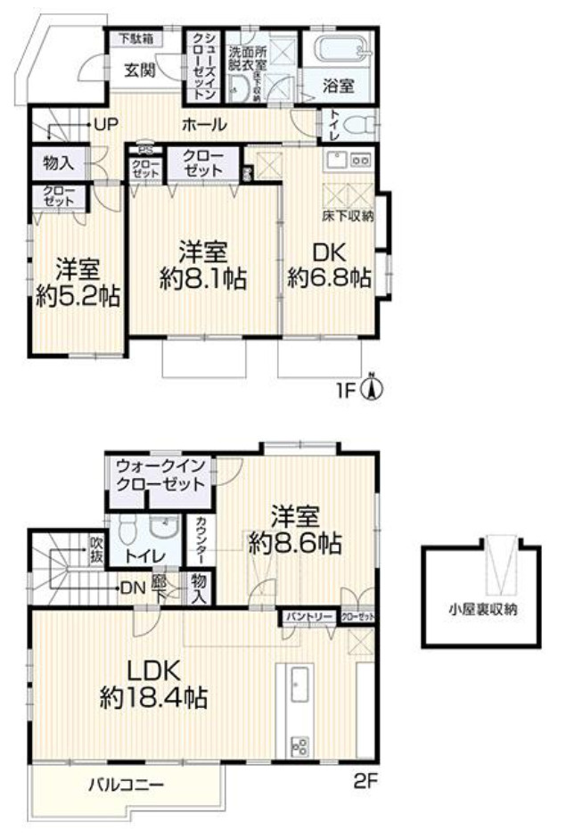 横浜市泉区岡津町 中古戸建て【仲介手数料無料】の間取り