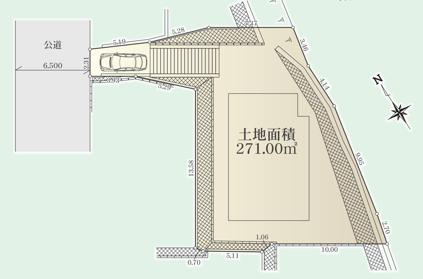 横浜市栄区公田町 中古戸建て【仲介手数料無料】の区画図