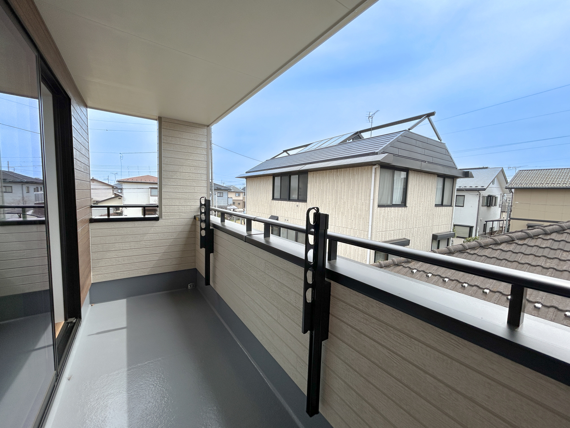 前橋市三俣町3丁目　新築住宅全1棟のバルコニー|同社施工例