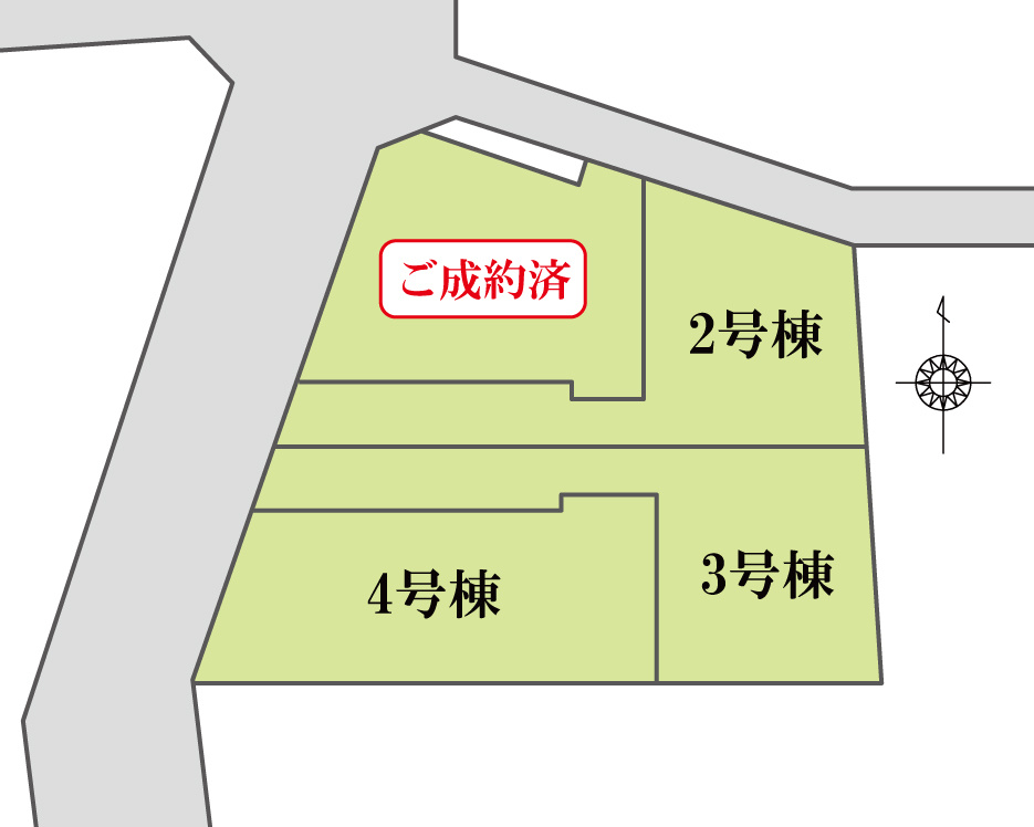 カースペース２台◆全4棟分譲◆新築戸建◆～町田市図師町～販売スタートの区画図