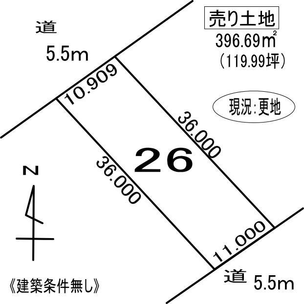 白老町萩野26　土地の外観