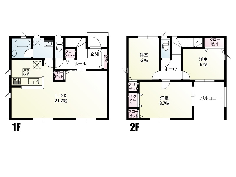 常総市本石下　2号棟　間取図