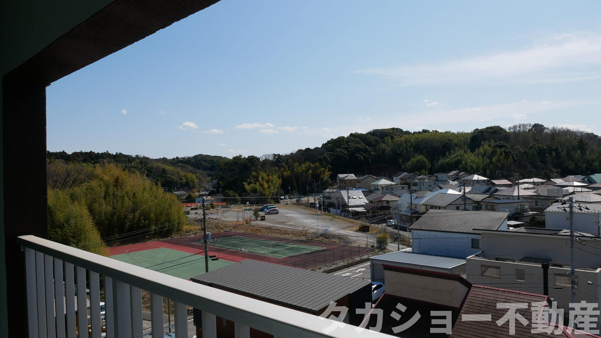 ファミール青葉台　1号館の展望|前面建物ありませんので、開放感御座います!!