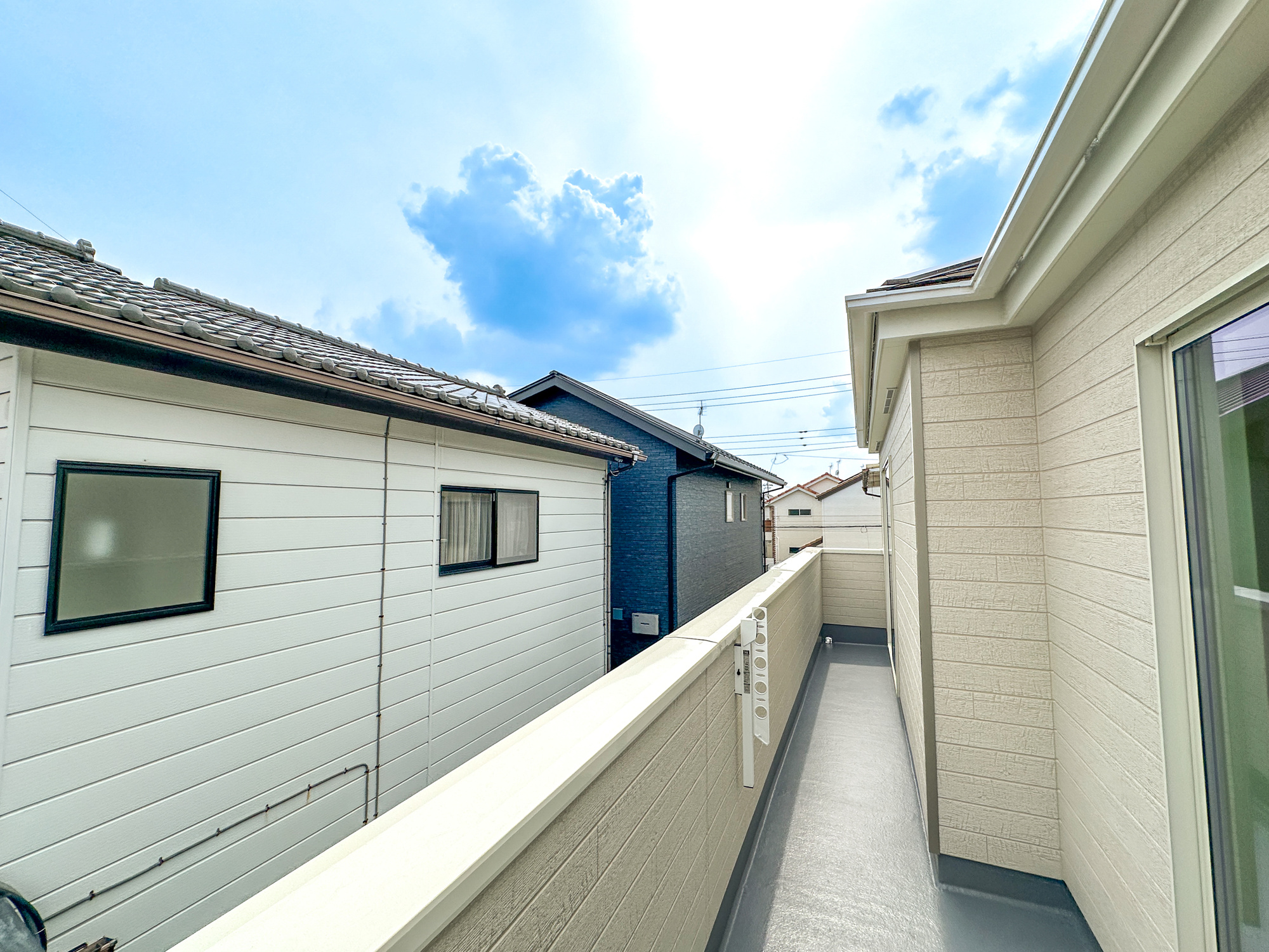 宇都宮市竹林町の新築一戸建の展望|隣地との距離が確保されているので開放感のある眺望♪