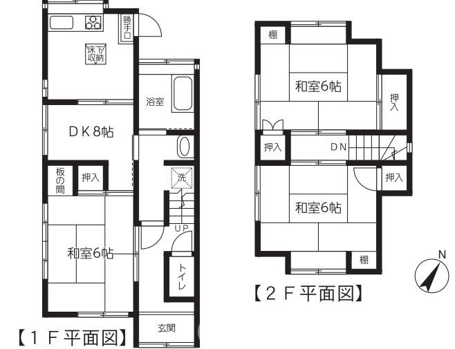 市原市八幡　中古戸建の間取り