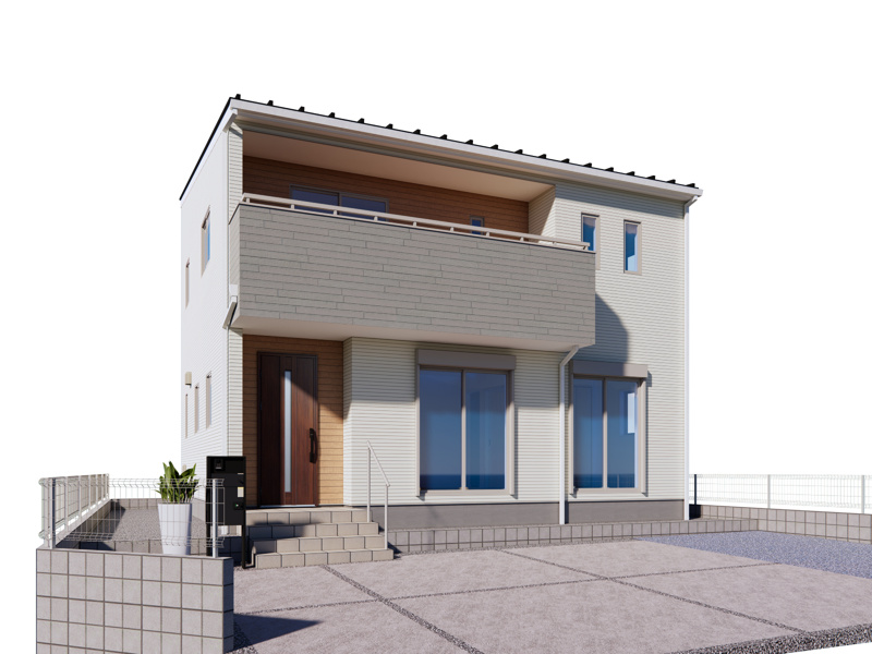 【外観パース】深谷市上柴町東２丁目【全３区画】ファイブイズホーム