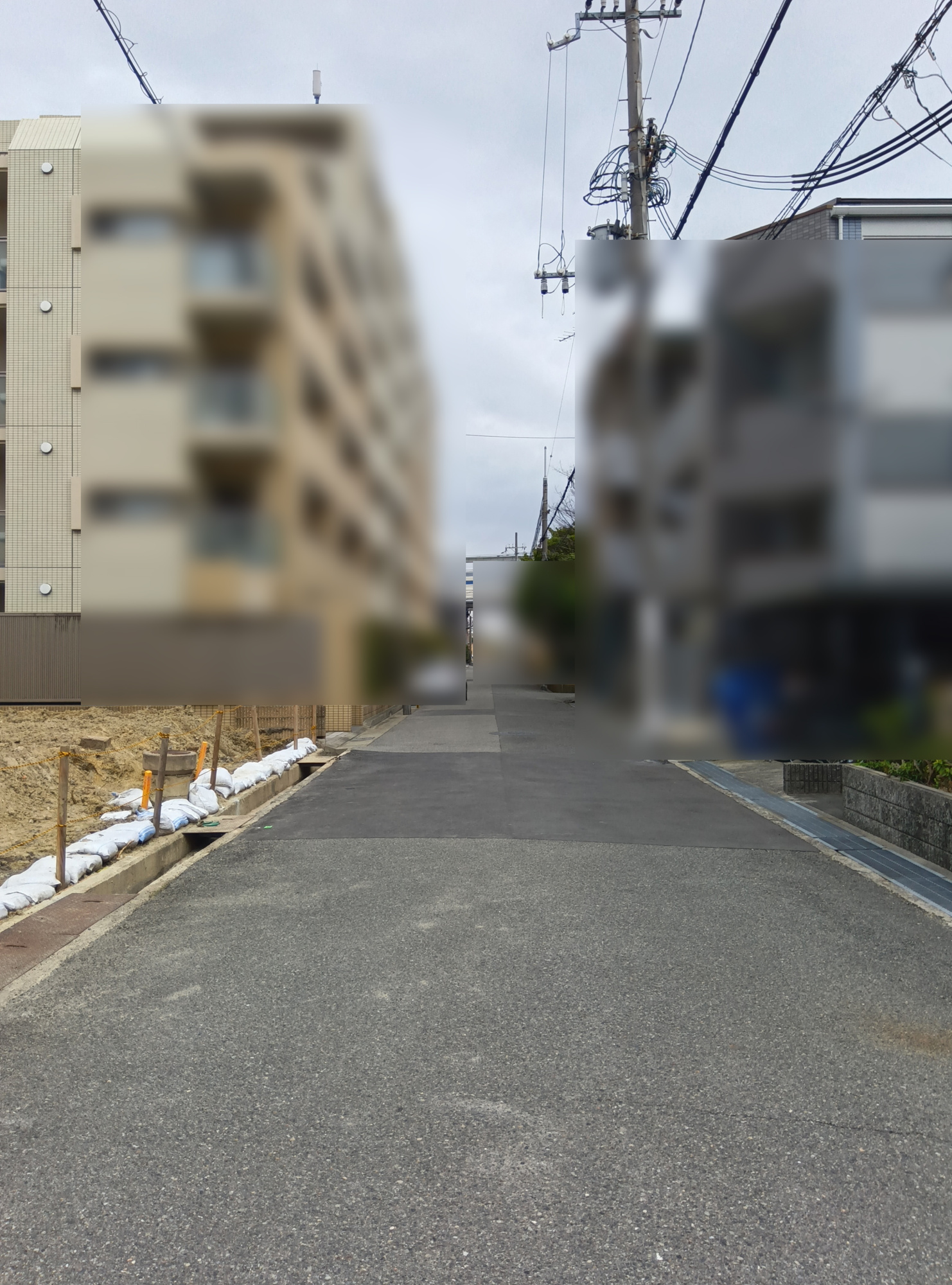 尼崎市東園田町7丁目　土地の前面道路含む現地写真