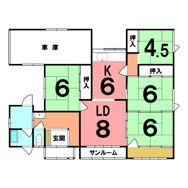 登別市片倉町2丁目8-3　中古住宅の間取り