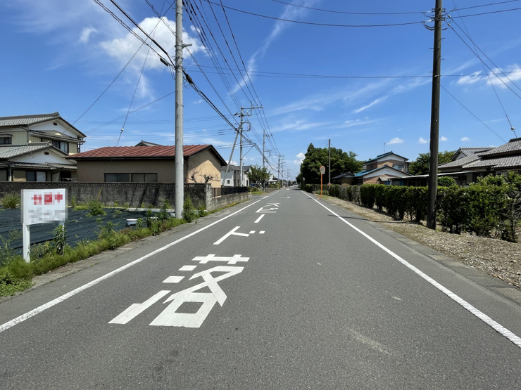 大字下新田（全9区画）J区画：現地土地　6/1撮影