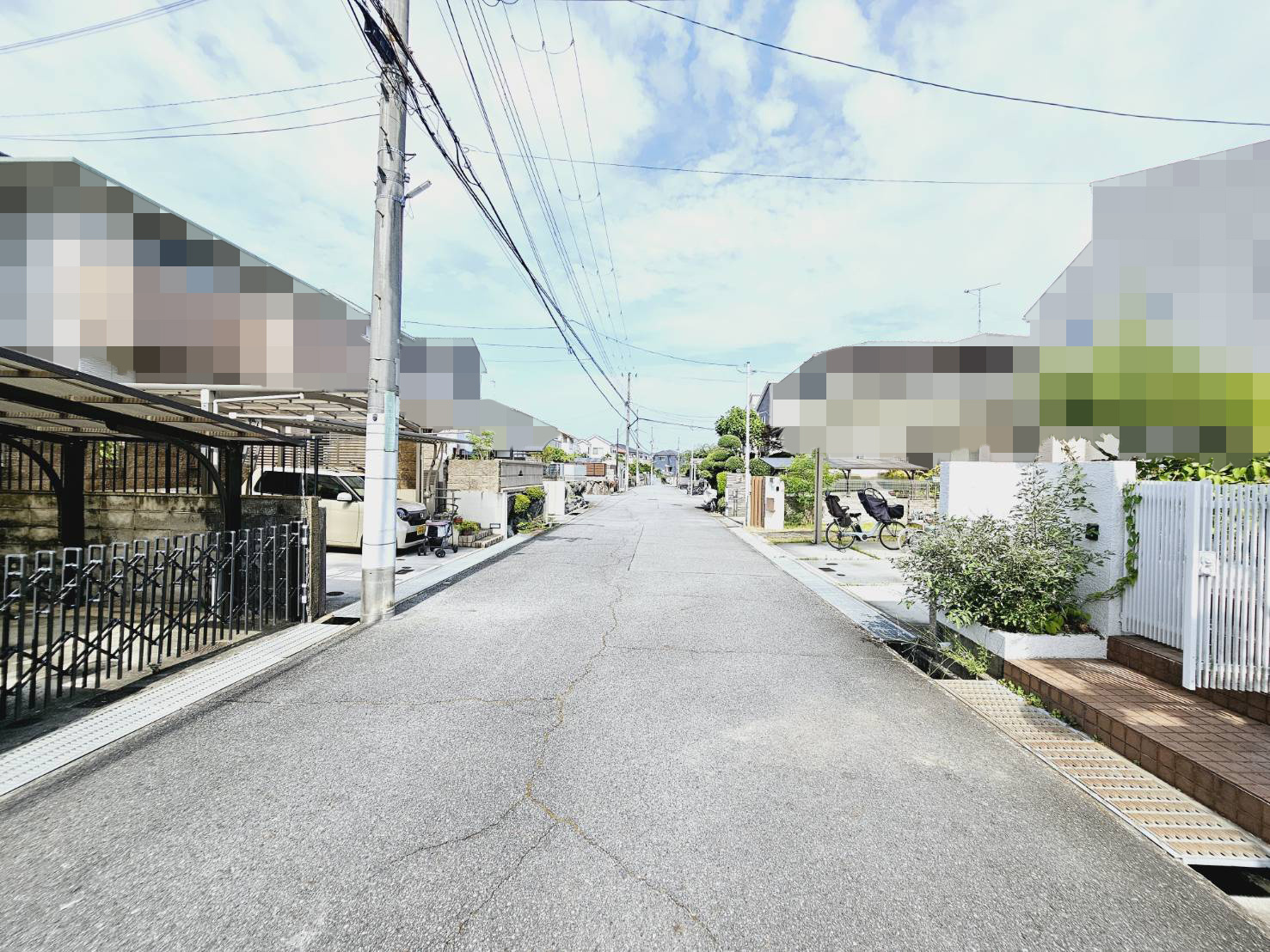 狩場台４丁目土地の前面道路含む現地写真|北側道路