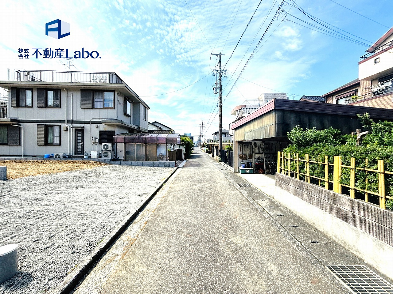 リーブルガーデン　葵区東瀬名町　全2棟の前面道路含む現地写真|前面道路幅員4.000ｍ