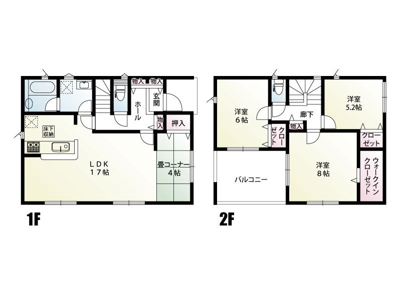 下妻市下妻丁　2号棟　間取図