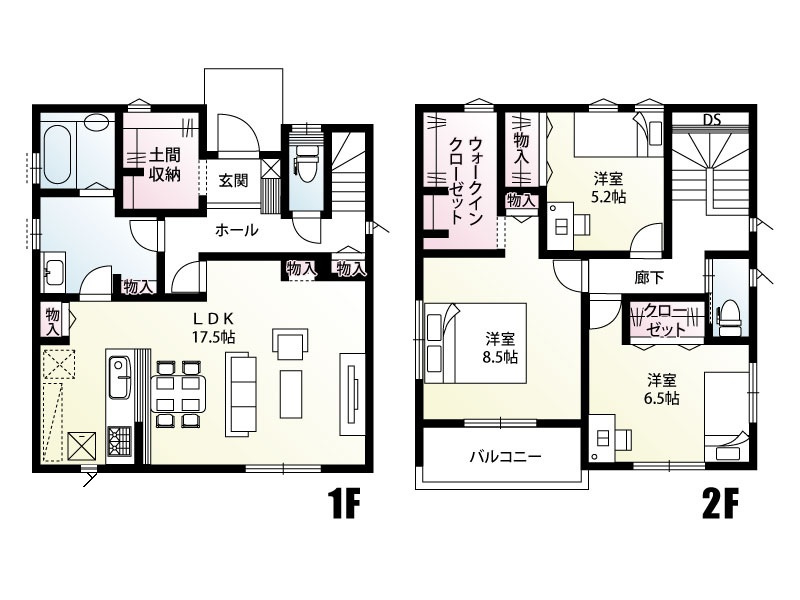阿見町荒川本郷　1号棟　間取図