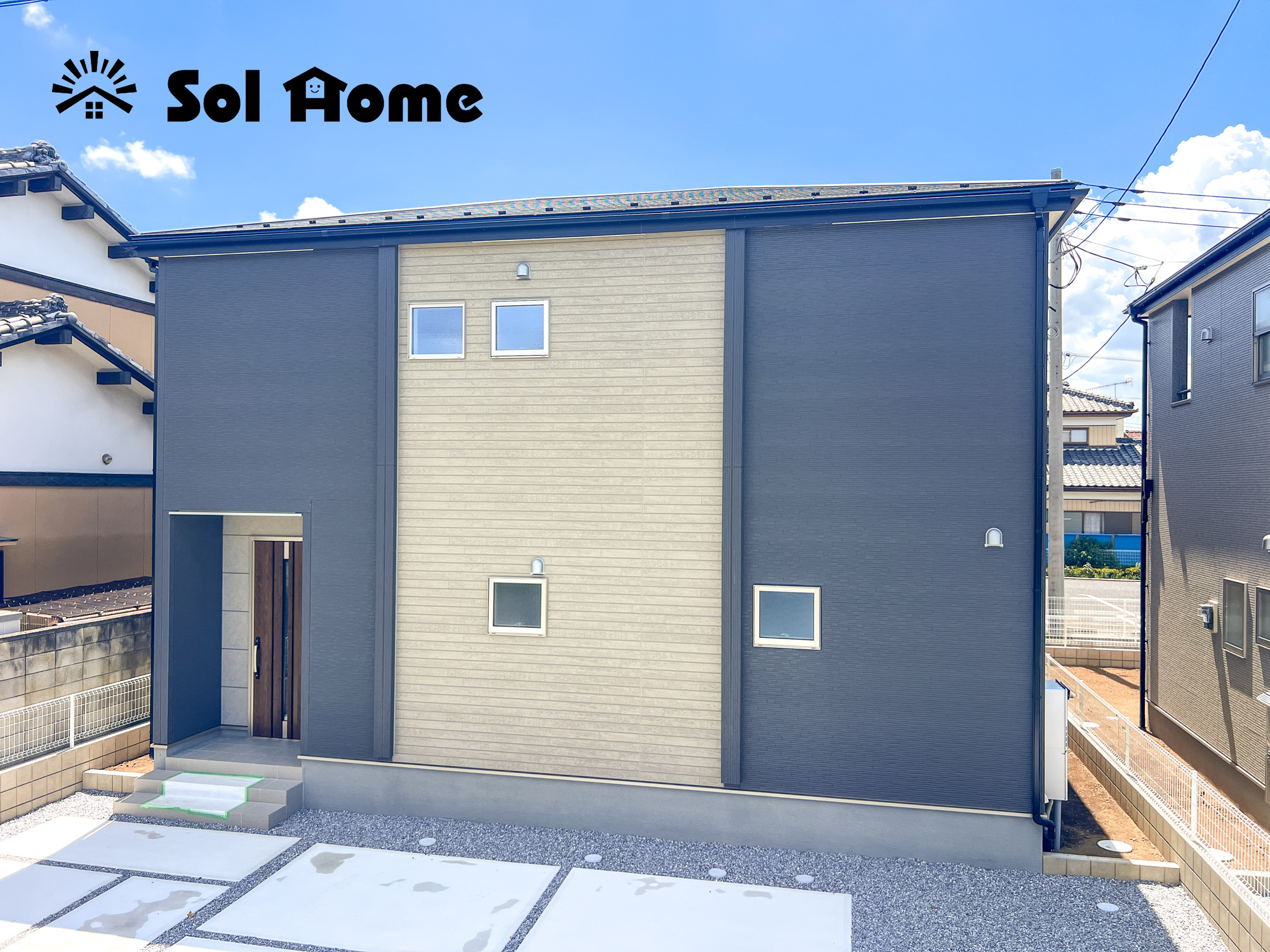 第１佐野犬伏下町　新築住宅全３棟の外観|◆本日のご案内も大歓迎です♪◆ 図面や写真では分からない部分を不動産のプロが丁寧にご説明いたします！！ 年中無休のソルホームはいつでもお問い合わせをお待ちしております♪