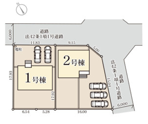 下野市緑６丁目の新築一戸建の区画図|「初めまして！」が集まる分譲地。たくさんの子供たちが年齢を問わずに、仲良く一緒に成長できるのは分譲地の特徴ですね。