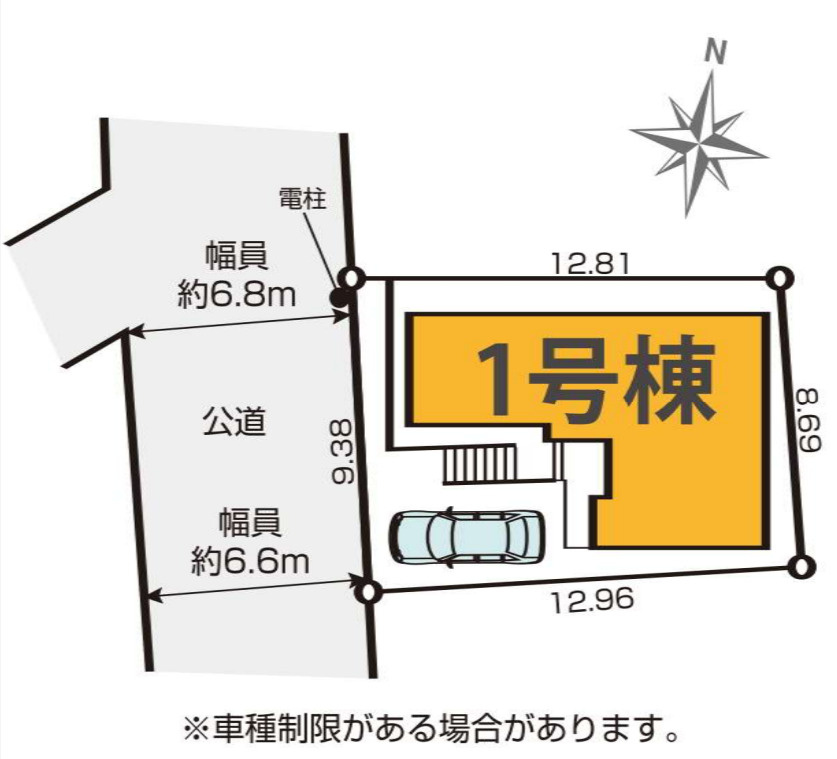 横浜市磯子区森6丁目 新築戸建て【仲介手数料無料】の区画図