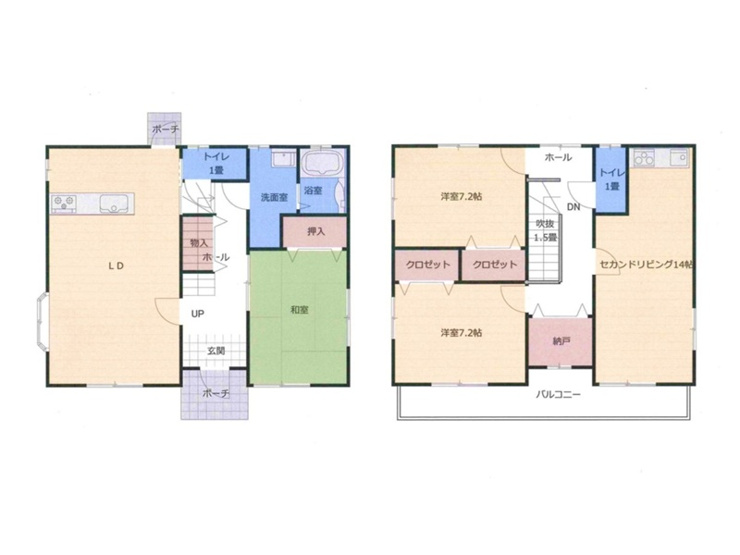 行田市長野５丁目　中古戸建　4LDK＋S　キッチンが２つ。セカンドリビングのある住まい。1階のキッチンから洗面室、浴室まで直線で移動できます。また和室もございますのでお客様をスムーズにお通しできます。
