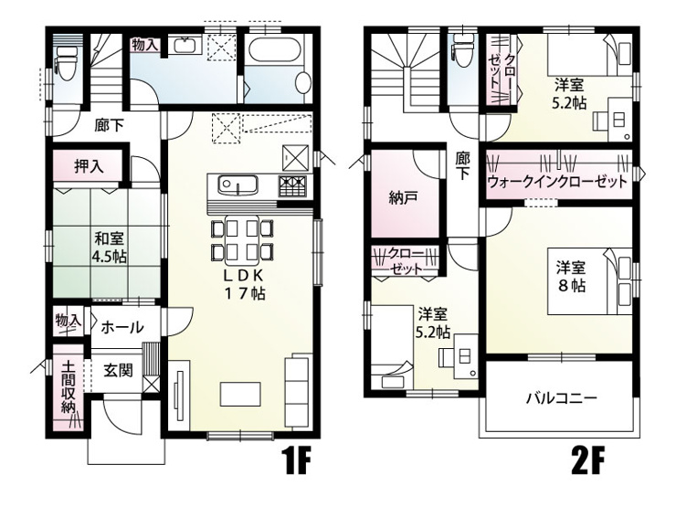 【除ヶ町　1号棟　間取り図】