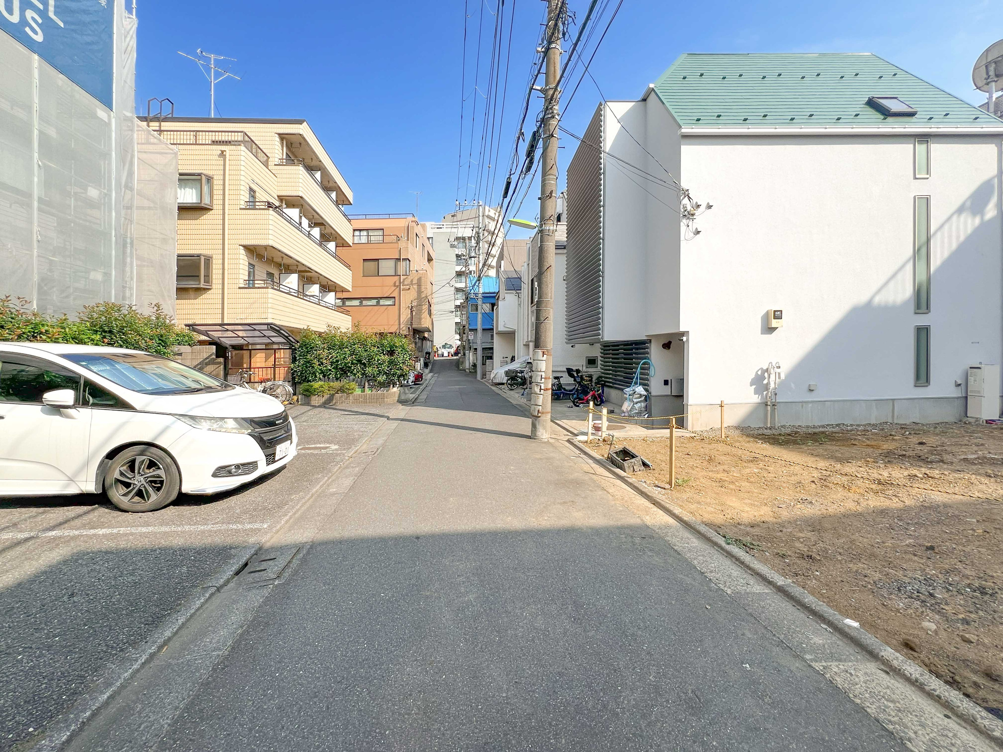 宅地分譲［品川区南品川５丁目］の前面道路含む現地写真|現地写真（2026年7月末撮影）