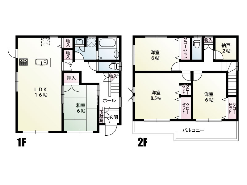 建物面積　110.96㎡（33.56坪）
土地面積　216.11㎡（65.37坪）